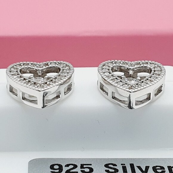 "925 Sterling Silver Cubic Zirconia Earrings, U19254569 - Picture 5 of 11